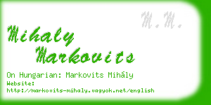 mihaly markovits business card